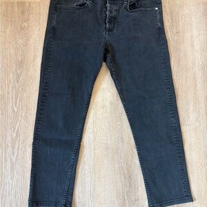Rag & Bone Mens Black Issue Fit 1 Extra Slim Straight Jeans Size 36 X 27